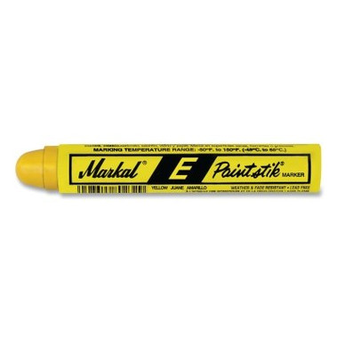 Markal Paintstik E Markers, 11/16 in, Yellow (12 MKR / DOZ)