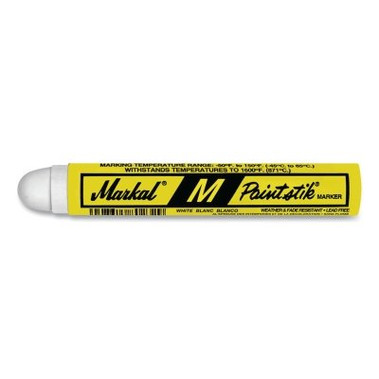 Markal Paintstik M & M-10 Marker, 11/16 in, White (12 MKR / DOZ)