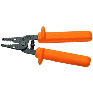Klein Tools Insulated Wire Strippers, 6 in, 10-18 AWG, Orange (1 EA / EA)