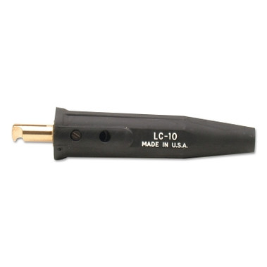 Lenco Cable Connector, Single Ova-Point Screw Connection, Male, 4 to 1/0 Cable Cap, Black (1 EA / EA)