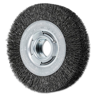 Advance Brush Wide Face Crimped Wire Wheel Brush, 6 D x 1 1/8 W, .012 Carbon Wire, 6,000 rpm (1 EA / EA)