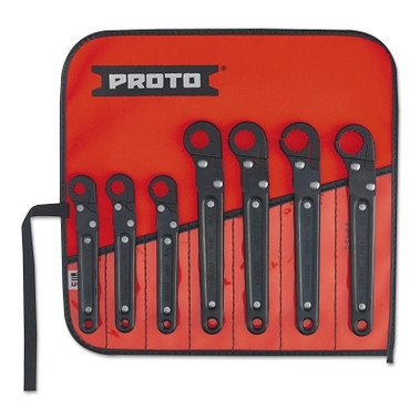 Proto Ratcheting Flare Nut Wrench Sets, Inch, 7 per pouch (1 SET / SET)