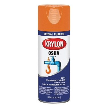 Krylon OSHA Paint, 12 oz Aerosol Can, Safety Orange (6 CAN / CS)