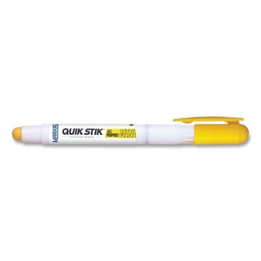 Markal Quik Stik All Purpose Mini Solid Paint Marker, Yellow, 3/8 in Tip, Bullet (12 EA / DZN)
