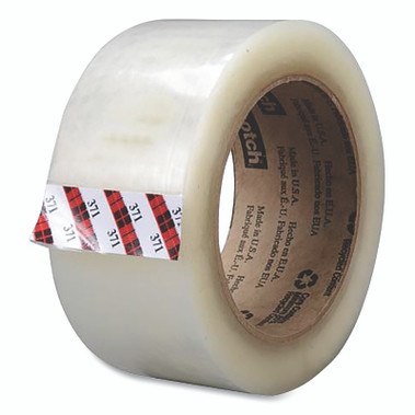 3M Industrial Scotch Industrial Box Sealing Tapes 371, 48 mm x 100 m, Clear (1 RL / RL)