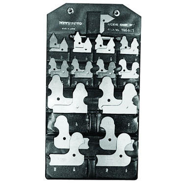 Mitutoyo Series 186 Radius Gage Set, 26 Leaves, 0.01 to 0.5 in, 5 Radii per Leaf (1 SET / SET)