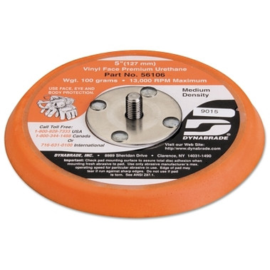 Dynabrade Non-Vacuum Disc Pad, 5 in x 5/16 in - 24, Black (1 EA / EA)