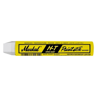 Markal Paintstik HT Markers, 3/4 in X 4 5/8 in, White (12 EA / DZ)