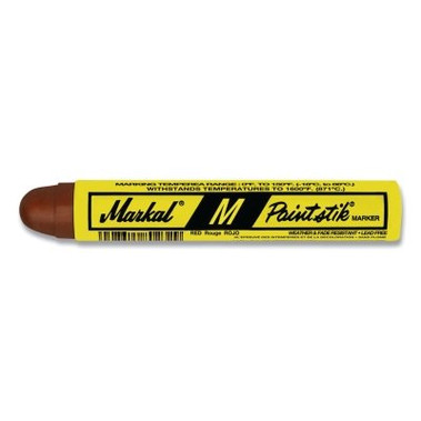 Markal Paintstik M & M-10 Markers, 11/16 in X 4 3/4 in, Red (12 MKR / DOZ)