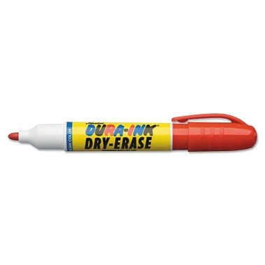 Markal Dura-Ink Dry Erase Markers, Red, 1/8 in, Felt (1 EA / EA)
