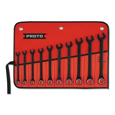 Proto 10 Piece Spline Non-Reversing Combination Wrench Sets, Metric (1 SET / SET)