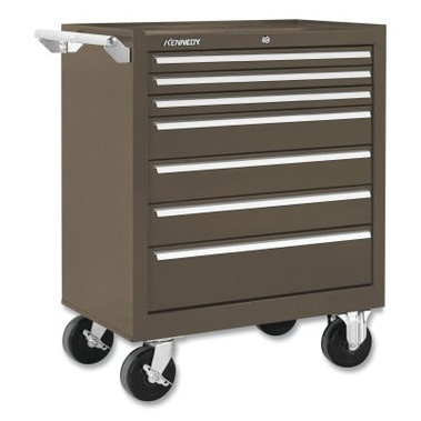 Kennedy Industrial Series Roller Cabinet, 27 x 18 x 35, 7 Drawers, Brown , w/Slide (1 EA / EA)