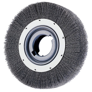 Advance Brush Wide Face Crimped Wire Wheel Brush, 12 D, .014 Carbon Steel Wire, 3,000 rpm (1 EA / EA)