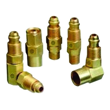 Western Enterprises Inert Arc Hose & Torch Adaptor, Brass, Straight, Male/Female, RH to RH (1 EA / EA)