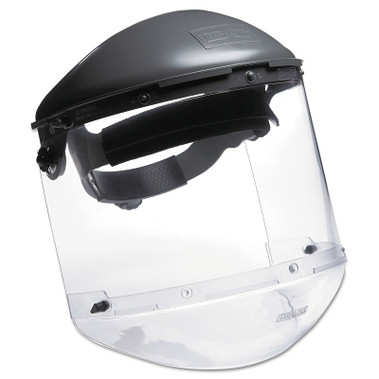 Honeywell Fibre-Metal Dual Crown Faceshield Systems, 4 in Crown, 3C Ratchet, Clear/Noryl (1 EA / EA)