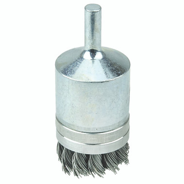 Weiler Banded Knot Wire End Brush, Steel, 1-1/8 in x 0.014 in, 20,000 rpm (10 EA / CTN)