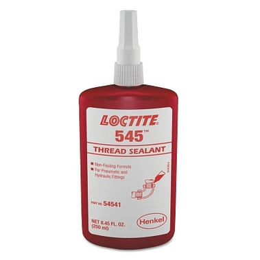 Loctite 545 Thread Sealant, Hydraulic/Pneumatic Fittings, 50 mL, Bottle, Purple (10 EA / CA) Loctite 545 Thread Sealant, Hydraulic/Pneumatic Fittings, 50 mL, Bottle, Purple (10 EA / CA)