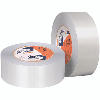 Shurtape AF 973 Aluminum Foil Tape, 3 in W x 50 yd, 4 mil Thick, Silver (16 RL / CA)