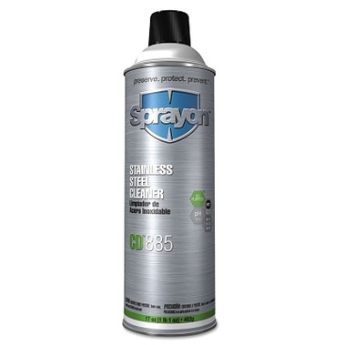 Sprayon CD885 Stainless Steel Cleaner, 17 oz, Aerosol Can, Lemon Scent (12 CN / CA)
