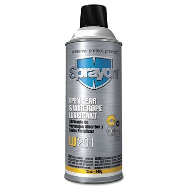 Sprayon LU 201 Open Gear & Wire Rope Lubricant, 12 oz Aerosol Can (12 CAN / CS)