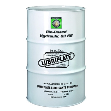 Lubriplate Bio-Based Hydraulic Oil, ISO 68, 55 gal, Drum (1 DR / DR)