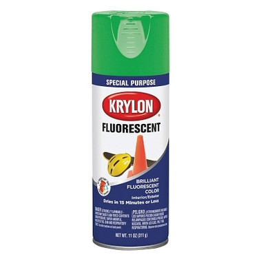 Krylon Fluorescent Paints, 11 oz Aerosol Can, Green (6 CAN / CS)
