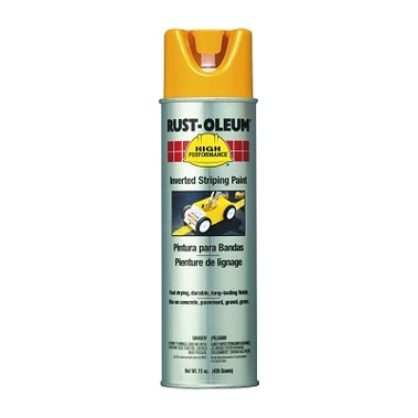 Rust-Oleum High Performance 2300 System Inverted Striping Paint, 18 oz, Yellow, Matte (6 CN / CA)