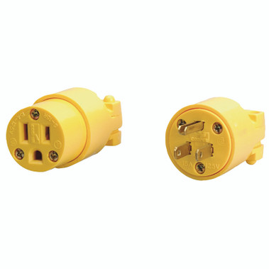 Southwire Replacement Connector and Plug, 15 A, 125 V, 3-Wire, Vinyl, Male (1 EA / EA)