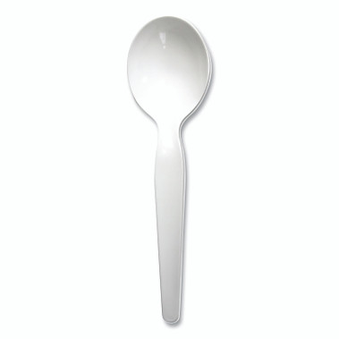 Boardwalk Heavyweight Polystyrene Cutlery, Soup Spoon, White (1000 EA / CT)