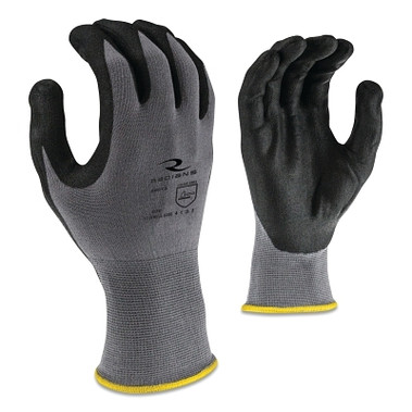 Radians RWG13C Foam Nitrile Gripper Glove, Large, Gray (12 PR / DZ)