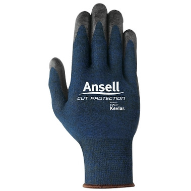 Ansell Cut Protection Gloves, Large, Black/Blue (1 PR / PR)