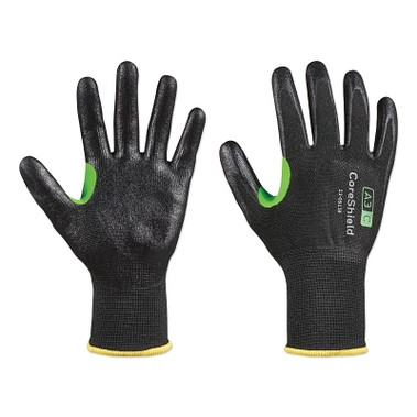 Honeywell CoreShield A3/C Coated Cut Resistant Gloves, 10/XL, HPPE/Basalt Black Liner, Smooth Nitrile Black Coating, 13 ga (10 PR / BG)