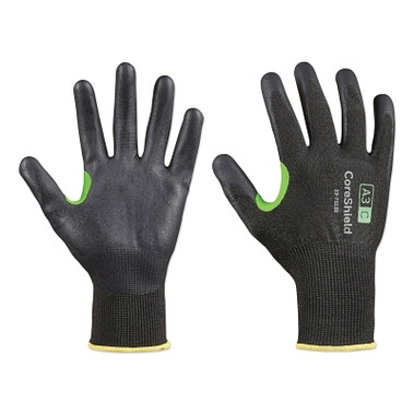 Honeywell CoreShield A3/C Coated Cut Resistant Gloves, 7/S, HPPE/Basalt Black Liner, Nitrile Micro-Foam Black Coating, 18 ga (1 PR / PR)