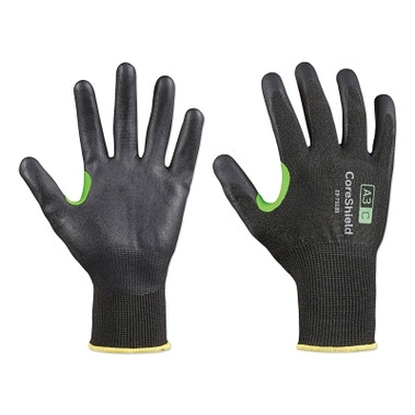 Honeywell CoreShield A3/C Coated Cut Resistant Gloves, 8/M, HPPE/Basalt Black Liner, Nitrile Micro-Foam Black Coating, 18 ga (1 PR / PR)