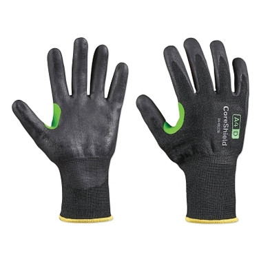 Honeywell CoreShield A4/D Coated Cut Resistant Gloves, 9/L, HPPE/Basalt, Nitrile Micro-Foam, 13 ga, Black (1 PR / PR)