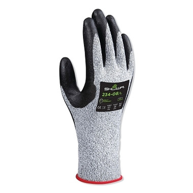 SHOWA 234 Cut Resistant Gloves, Size S, Blk/Gry (72 PR / CA)