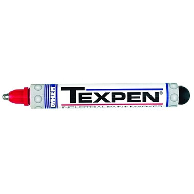 DYKEM TEXPEN Industrial Steel Ball Tip Paint Marker, Red, 3/32 in, Medium (12 EA / BX)