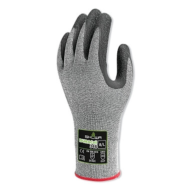 SHOWA Natural Rubber Latex, Cut Resistant Gloves, Size XL, A3 ANSI/ISEA Cut Level, Gray (12 PR / DZ)