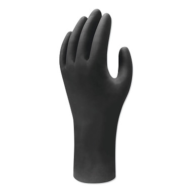 SHOWA 6112PF Biodegradable Nitrile Disposable Gloves, XX-Large, Black, 4 mil (1 DI / DI)