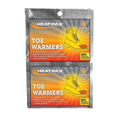 OccuNomix HEAT PAX Hand and Foot Warmer, 4.84 in L x 3.78 in W, Iron; Water;Vermiculite; Cellulose; Activated Carbon; Salt, Orange (5 EA / PK)