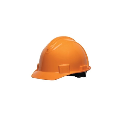 Honeywell North Short Brim Hard Hat, 4-point Ratchet Suspension, Non-Vented, Orange (1 EA / EA)