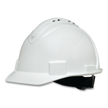 Honeywell North Short Brim Hard Hat, 4-point Ratchet Suspension, Vented, White (1 EA / EA)