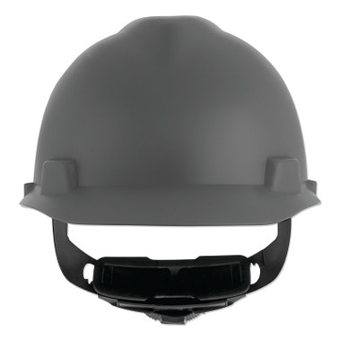 MSA V-Gard Cap-Style Hard Hat with Fas-Trac III Suspension, Matte, Grey (1 EA / EA)