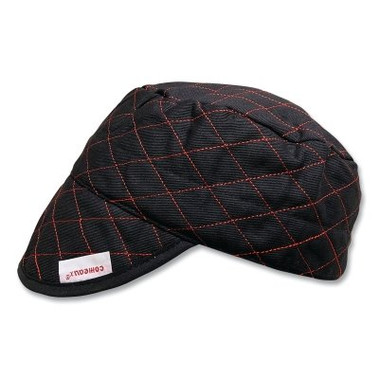Comeaux Caps Style 3000 Black Quilted Shop Cap, Size 6-1/2 (12 EA / PK)