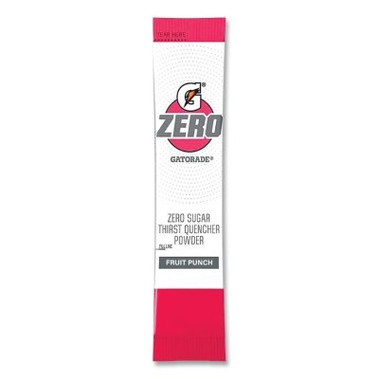 Gatorade G Zero Powder Stick, 0.10 oz Volume, 16.9 oz Yield, Fruit Punch (120 EA / CA)