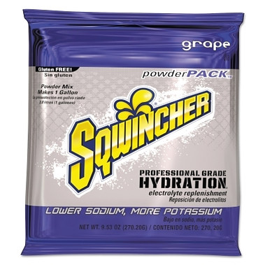 Sqwincher Powder Packs, Grape, 9.53 oz, Yields 1 gal (80 EA / CA)