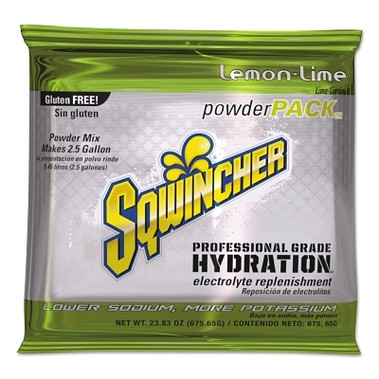 Sqwincher Powder Packs, Lemon-Lime, 23.83 oz, Yields 2.5 gal (32 EA / CA)