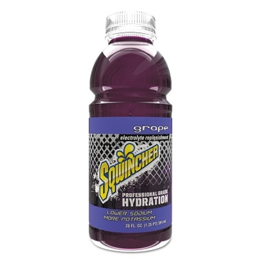 Sqwincher Ready-To-Drink, 20 oz, Wide-Mouth Bottle, Grape (24 EA / CA)