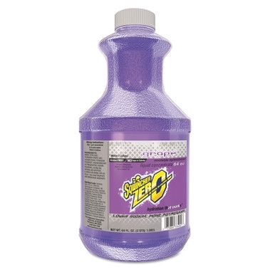 Sqwincher ZERO Liquid Concentrate, 64 oz, Yields 5 gal, Bottle, Grape (6 BO / CA)