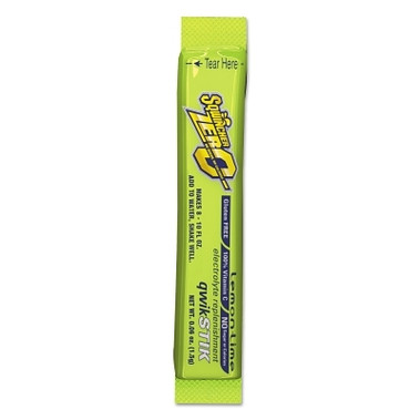 Sqwincher Qwik Stik ZERO Sugar, 0.06 oz, Pack, Yields 10 oz, Lemon-Lime (1 CA / CA)